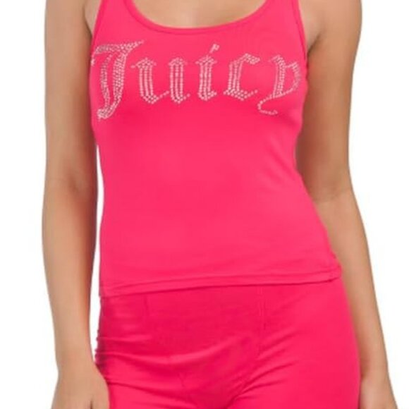 Juicy Couture 2pc Tank And Boxer Shorts Set Pink - Picture 1 of 2